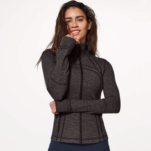 lululemon athletica Jackets & Blazers - Lululemon | Define Jacket Luon Variegated Knit Heathered Black Size 8